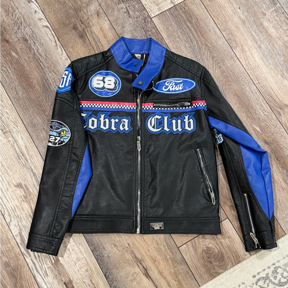 Ford Mustang Cobra Leather Racing Jacket